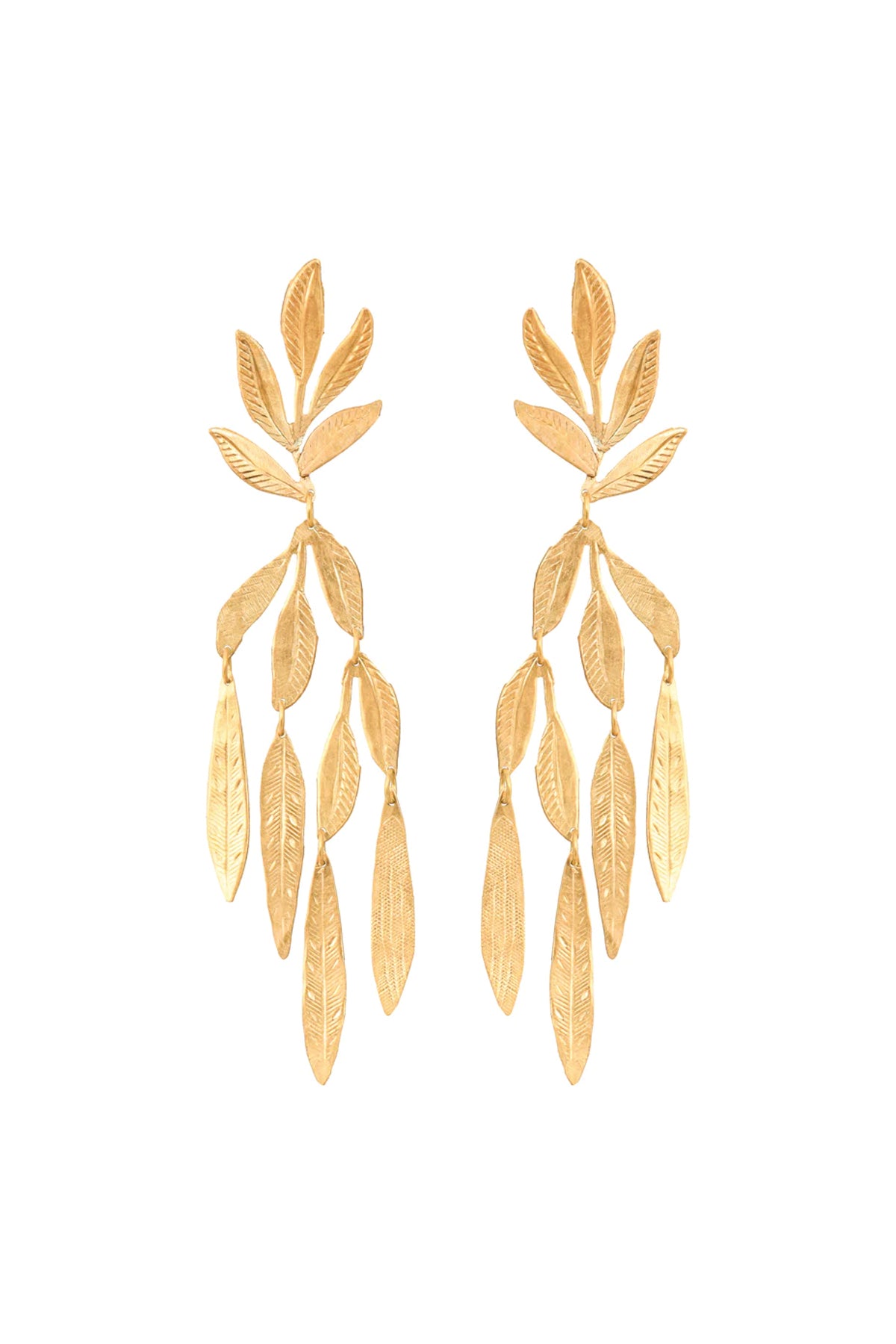 Gold Sea Forest Earrings