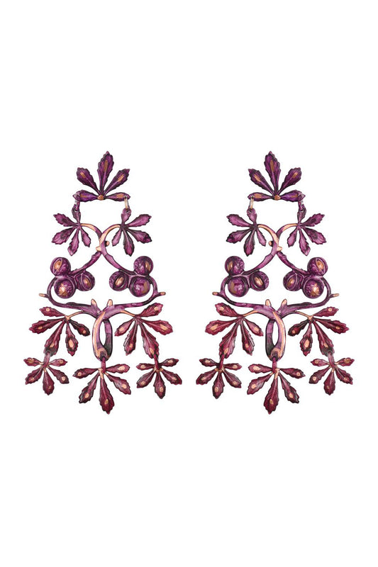 Maraval Earrings - Plum