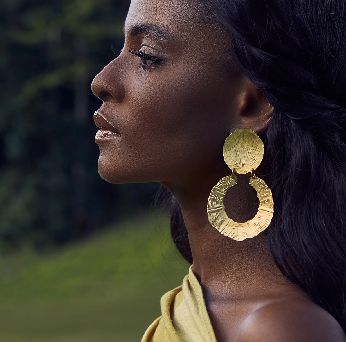 Gold Bambou Earrings