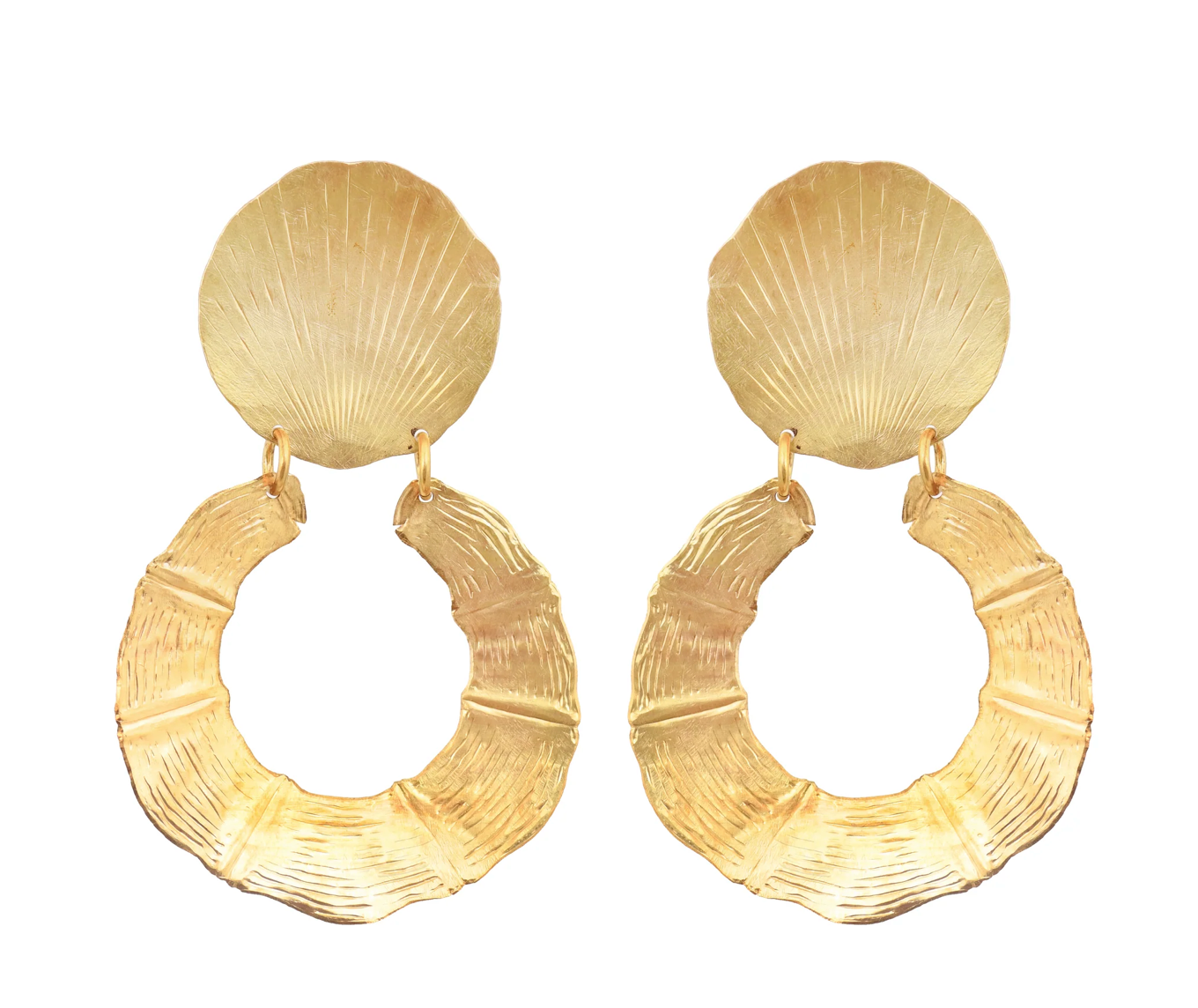 Gold Bambou Earrings